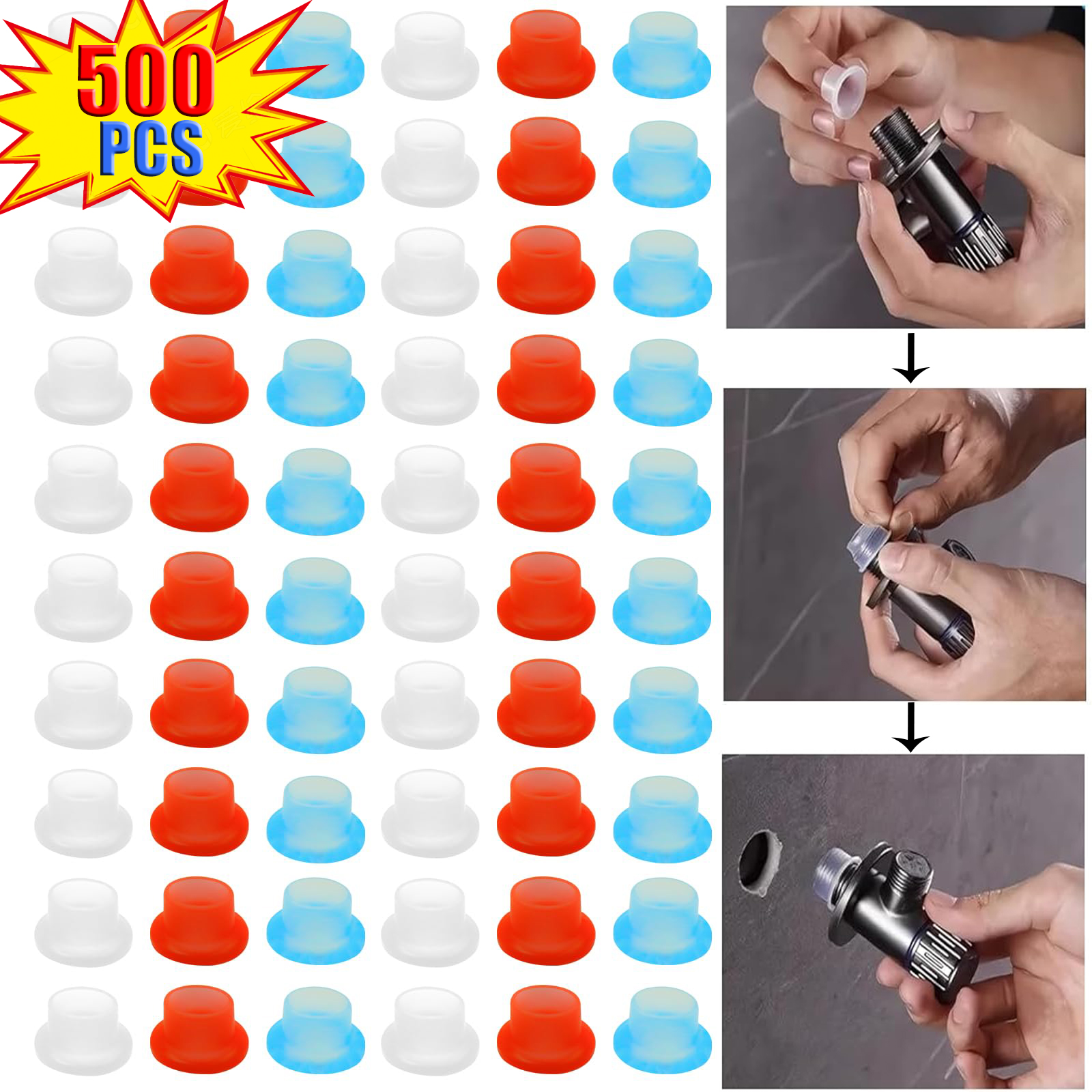 Silicone Tap Washer - 30-500pcs Faucet Leak-Proof Sealing Gasket Silicone