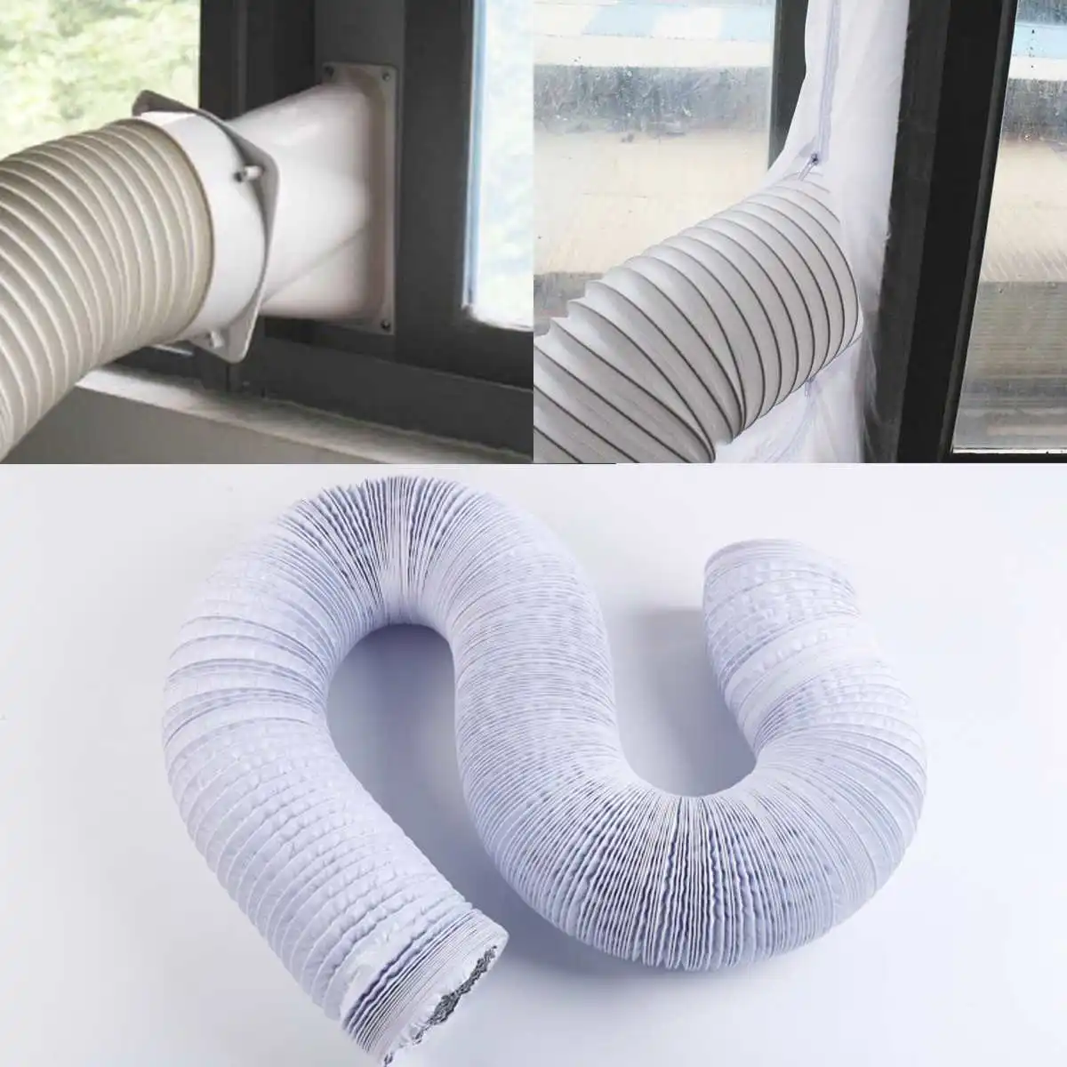 Flexible Hose Braided - 3 Meter Exhaust Pipe Flexible Air