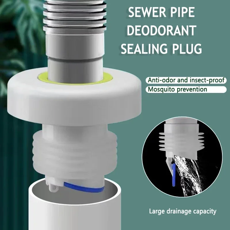 Drain Pipe Clip - Pipe Drain Sealing Plug Deodorant Cover