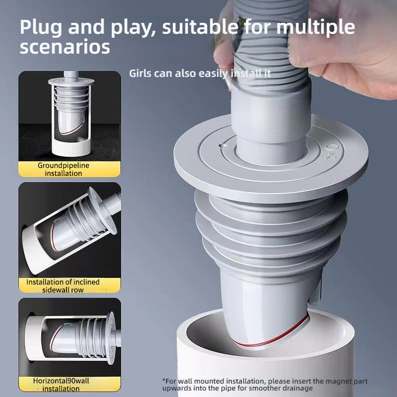 Silicone Bathroom Sewer Seal R - Drain Pipe Clip recension och pris