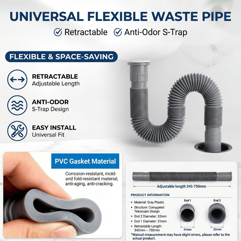 Universal Flexible Expandable  - Flexible Hose Braided recension och pris