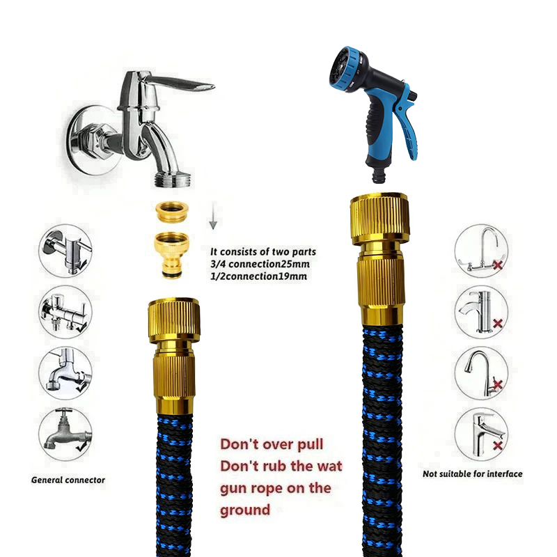 25FT-100FT Garden Hose Expanda - Flexible Hose Braided recension och pris