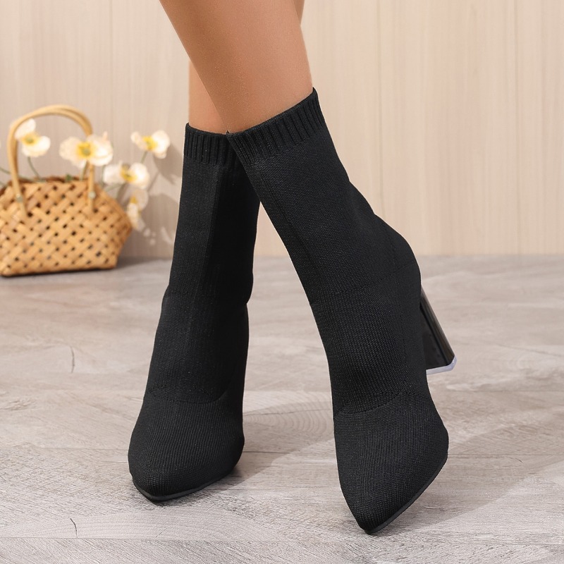 Simple Pointed Toe Knit Stretc - Pipe Bending Spring recension och pris