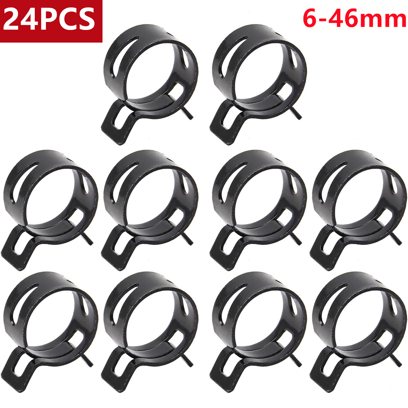 24pcs Hose Spring Clamp Clips  - Drain Pipe Clip recension och pris