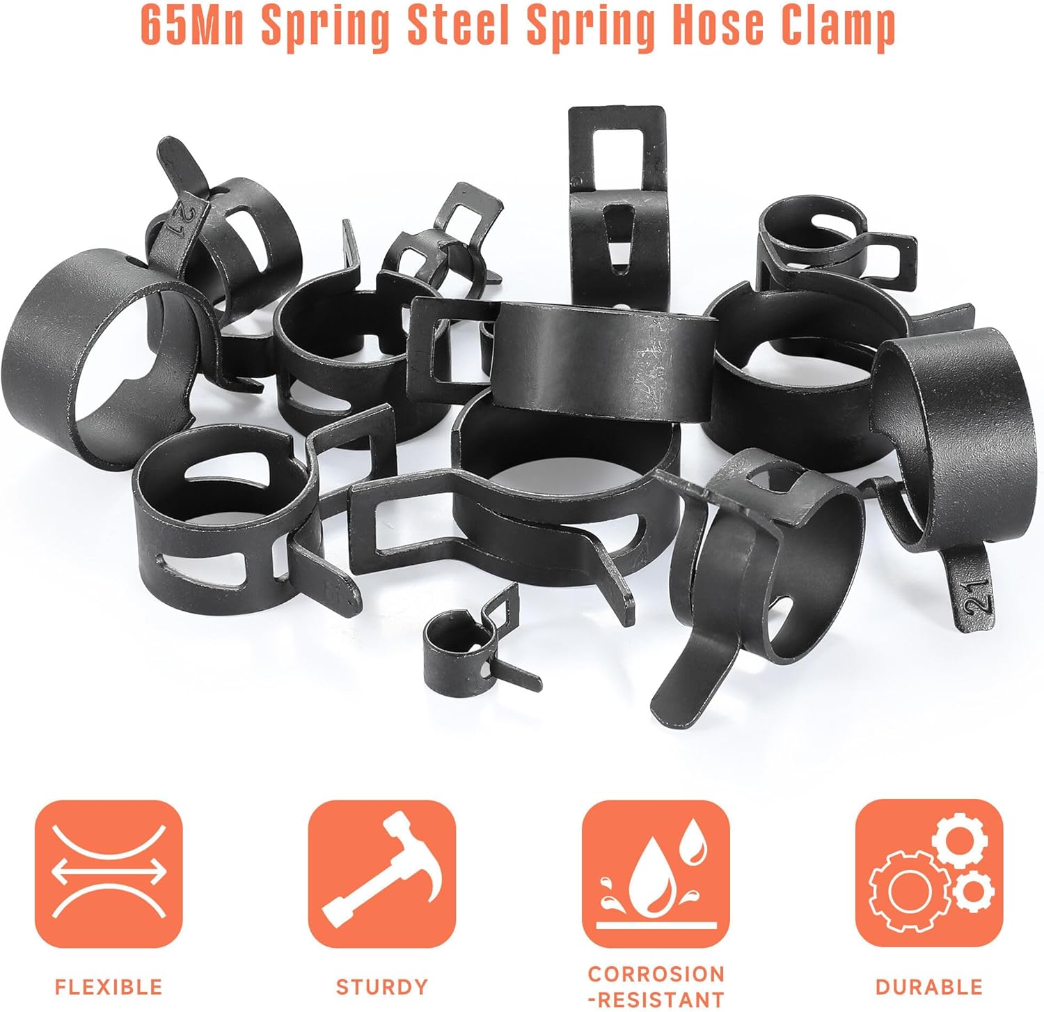 24pcs Hose Spring Clamp Clips  - Drain Pipe Clip recension och pris