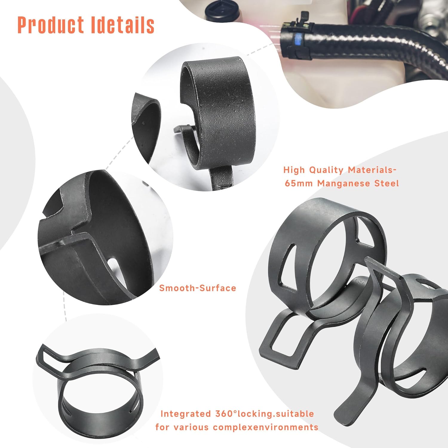 24pcs Hose Spring Clamp Clips  - Drain Pipe Clip recension och pris