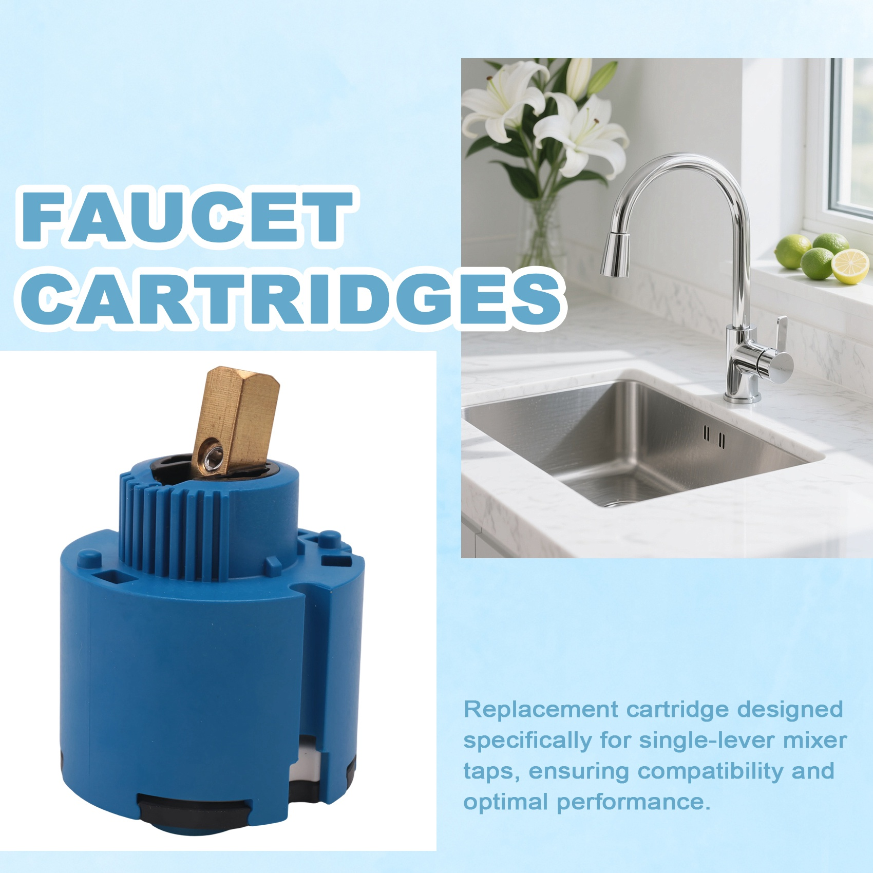 AT43-46048000 Replacement Fauc - Basin Mixer Cartridge recension och pris