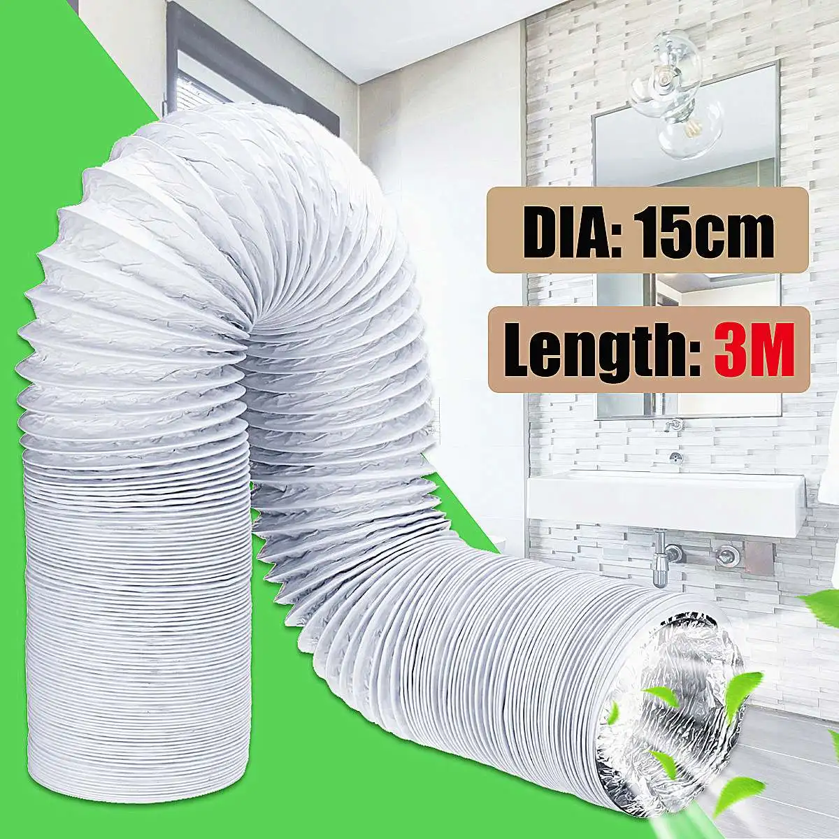 3 Meter Exhaust Pipe Flexible  - Flexible Hose Braided recension och pris