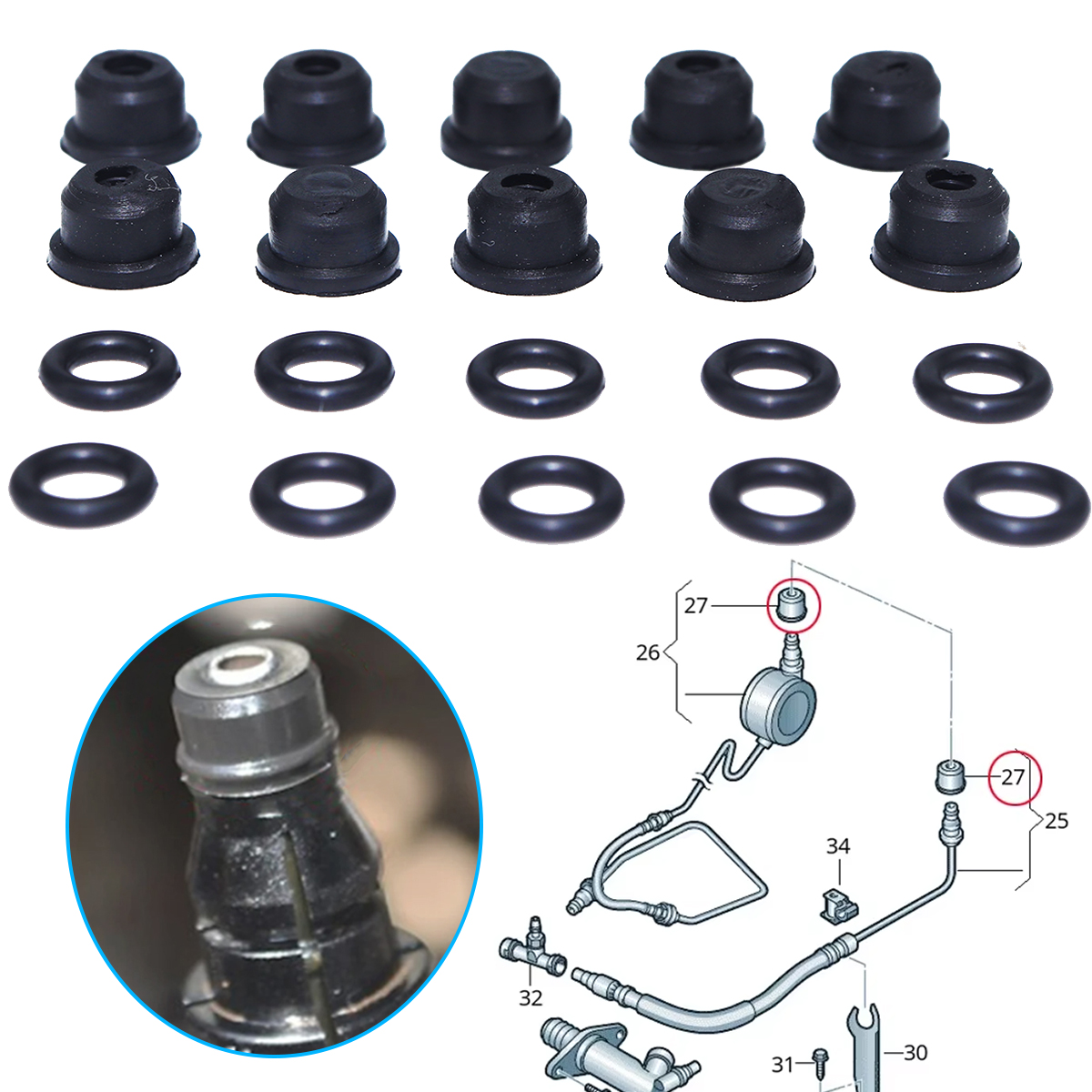 For Fiat Ulysse Peugeot 806 19 - Plastic Pipe Clip recension och pris