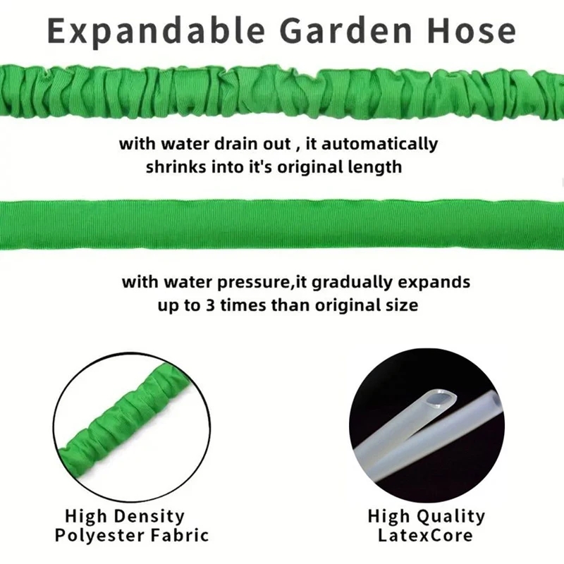 50FT  Garden Hose Expandable M - Flexible Hose Braided recension och pris