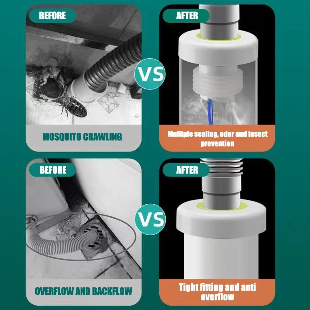 Pipe Drain Sealing Plug Deodor - Drain Pipe Clip recension och pris