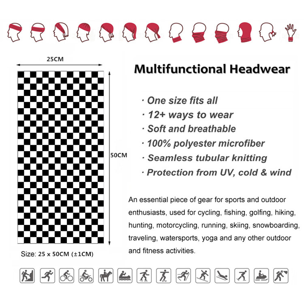 Checkered Ska Printed Headband - Pipe Bending Spring recension och pris